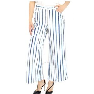POLO Ralph Lauren Striped Wide Leg Cropped Trousers Size 0 New